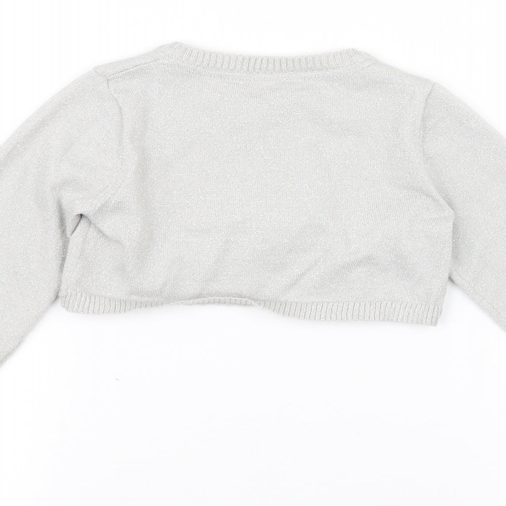 John Lewis Girls Grey   Cardigan Jumper Size 3 Years