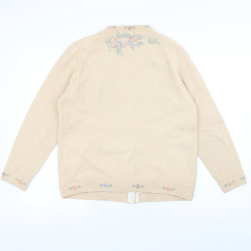 Preworn Womens Beige   Cardigan Jumper Size 14
