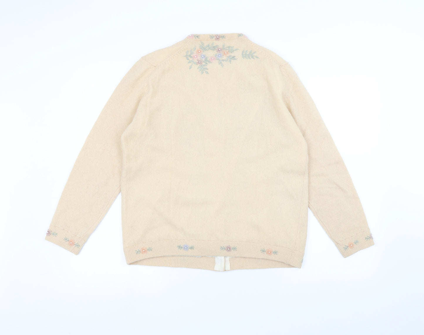 Preworn Womens Beige   Cardigan Jumper Size 14
