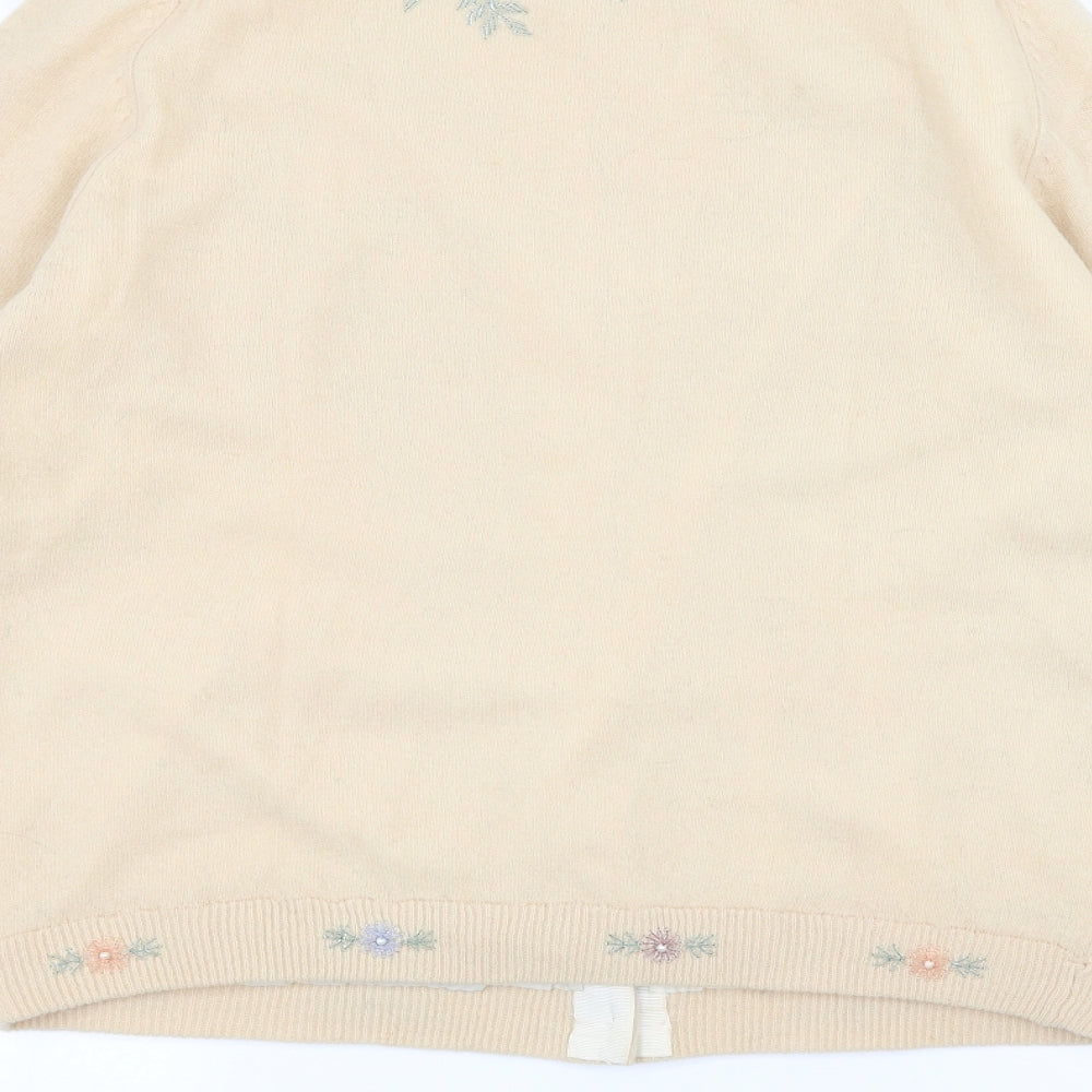Preworn Womens Beige   Cardigan Jumper Size 14