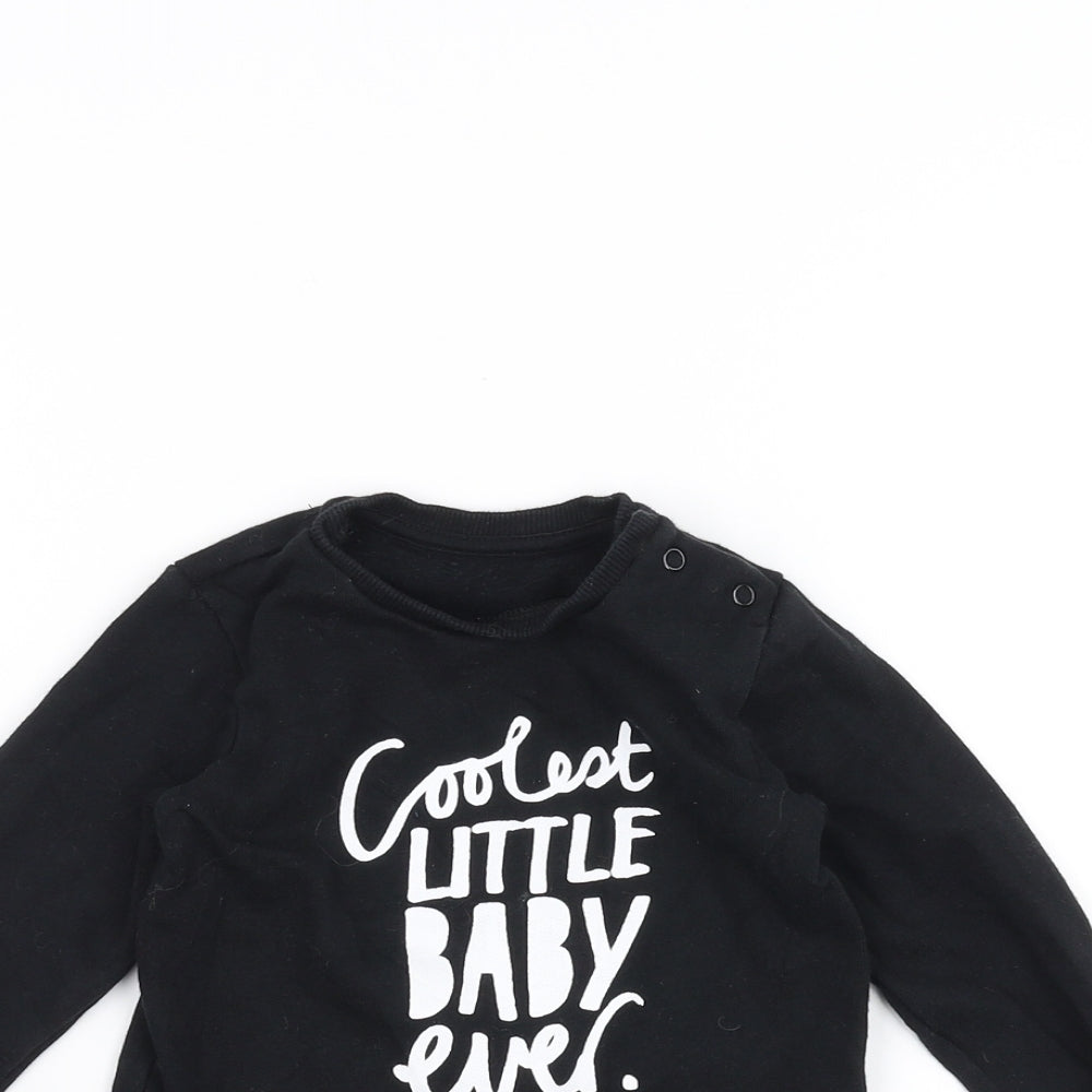 George Baby Black   Pullover Jumper Size 9-12 Months