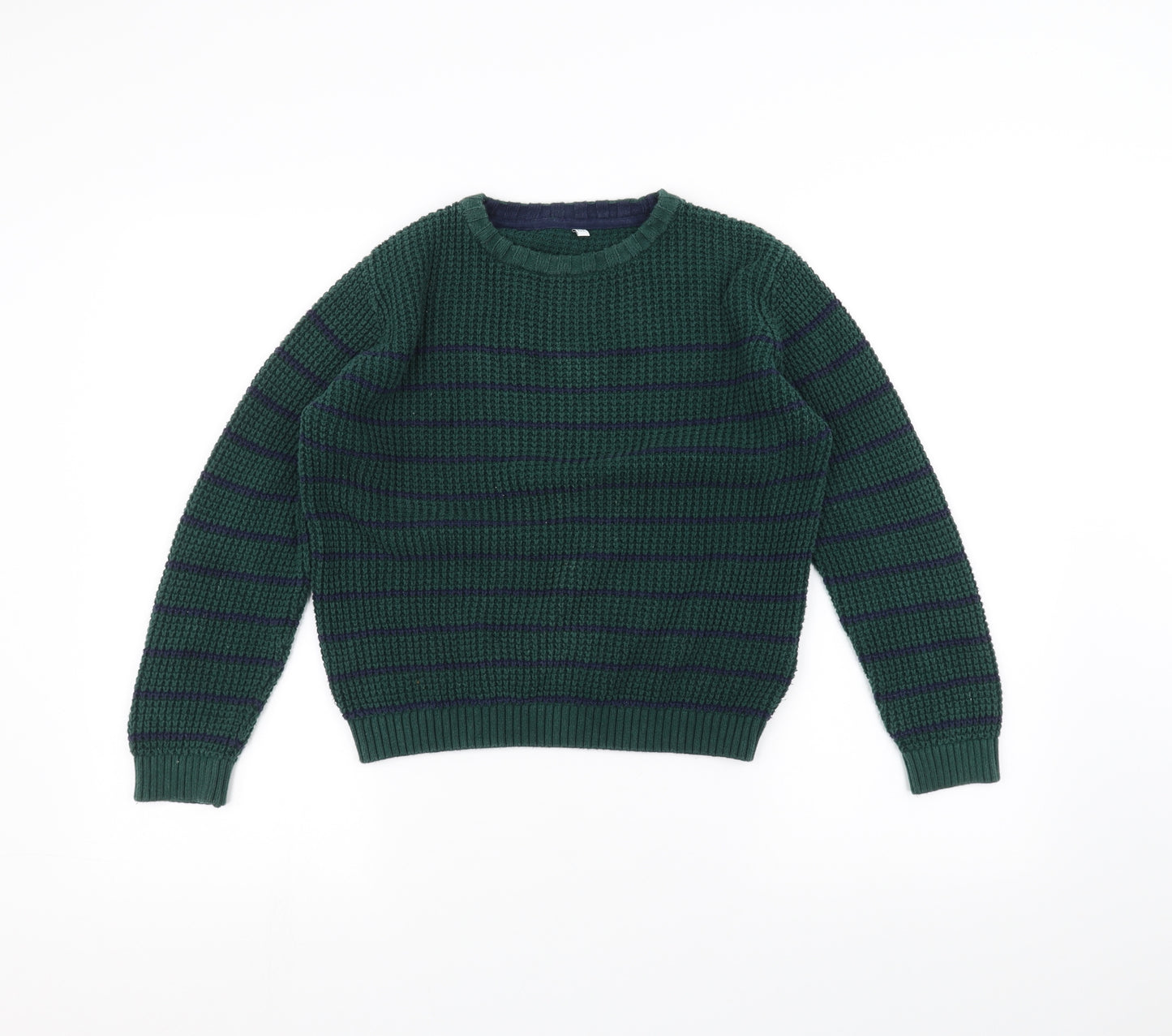 Marks and Spencer Boys Green  Knit Pullover Jumper Size 8-9 Years
