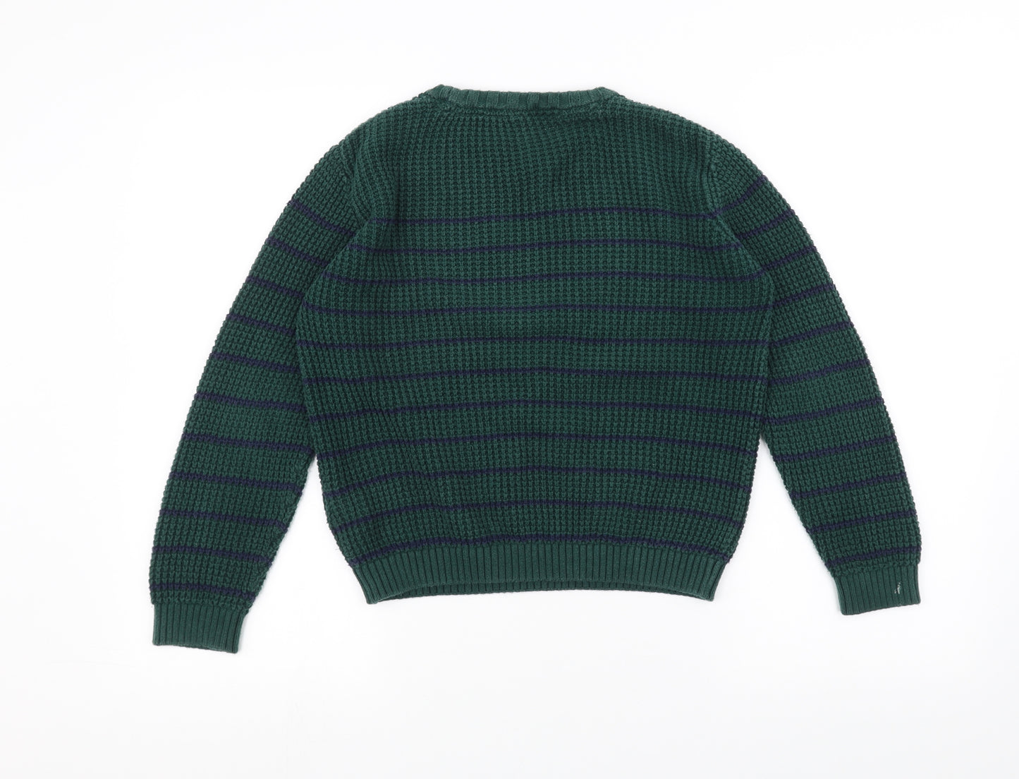 Marks and Spencer Boys Green  Knit Pullover Jumper Size 8-9 Years