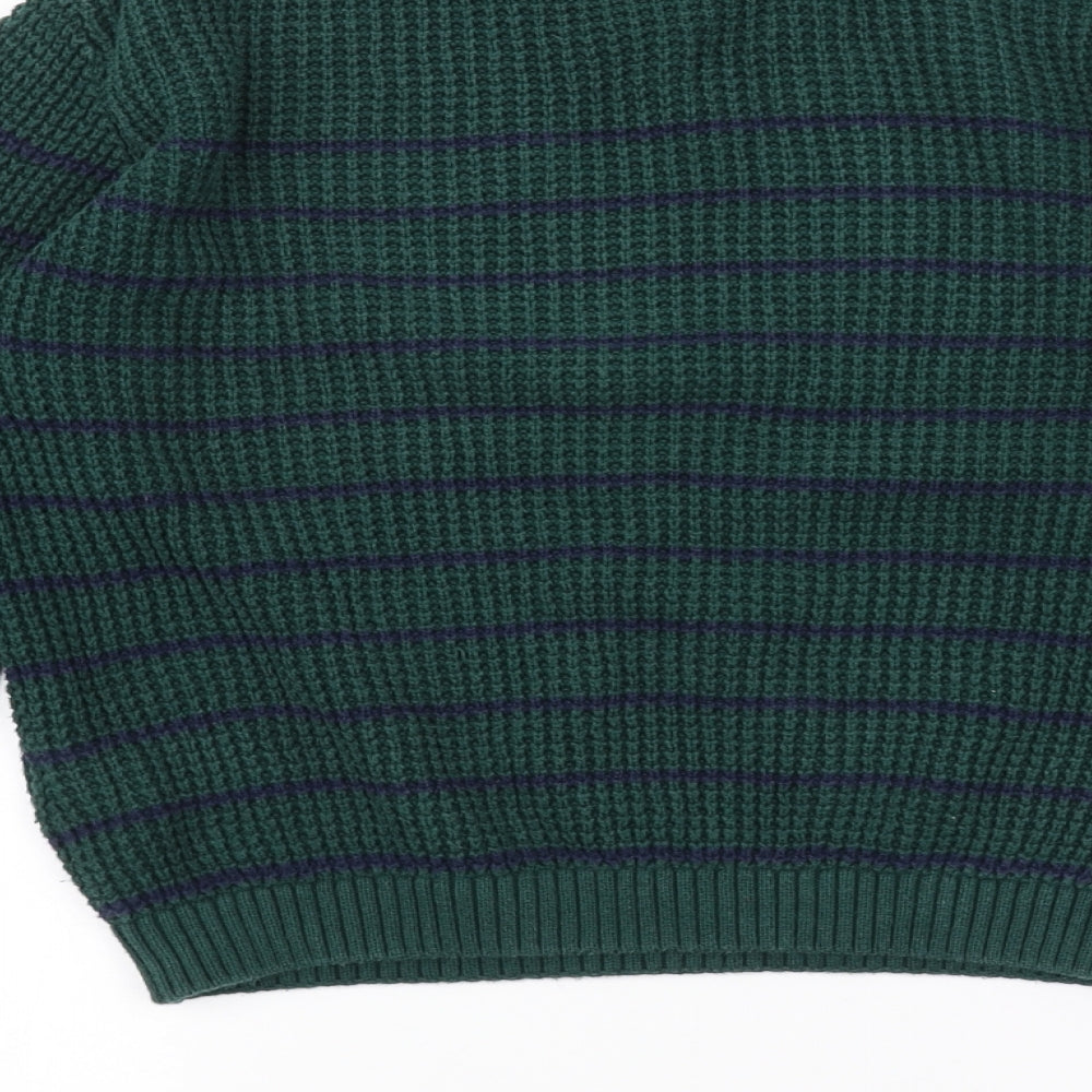 Marks and Spencer Boys Green  Knit Pullover Jumper Size 8-9 Years