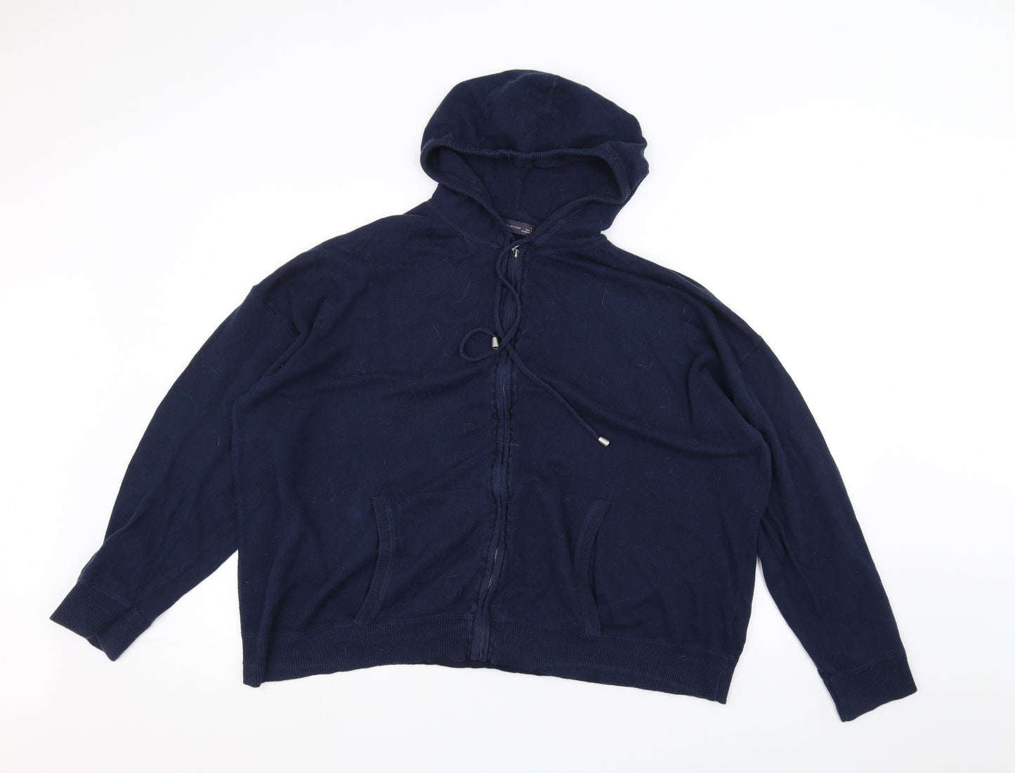 Marks and Spencer Womens Blue   Full Zip Hoodie Size XL