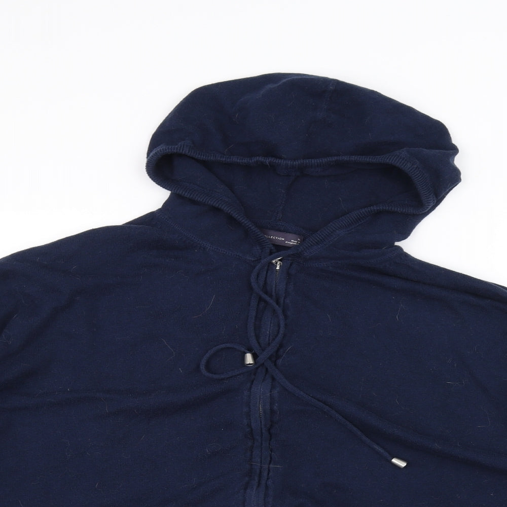Marks and Spencer Womens Blue   Full Zip Hoodie Size XL