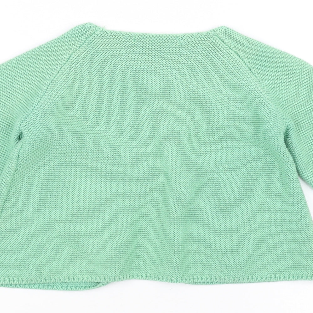 Marks and Spencer Girls Green   Cardigan Jumper Size 6-7 Years