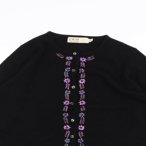 EWM Womens Black   Cardigan Jumper Size S