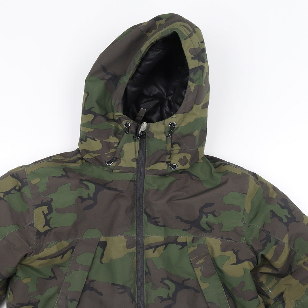 NEXT Boys Green Camouflage  Parka Coat Size 8 Years