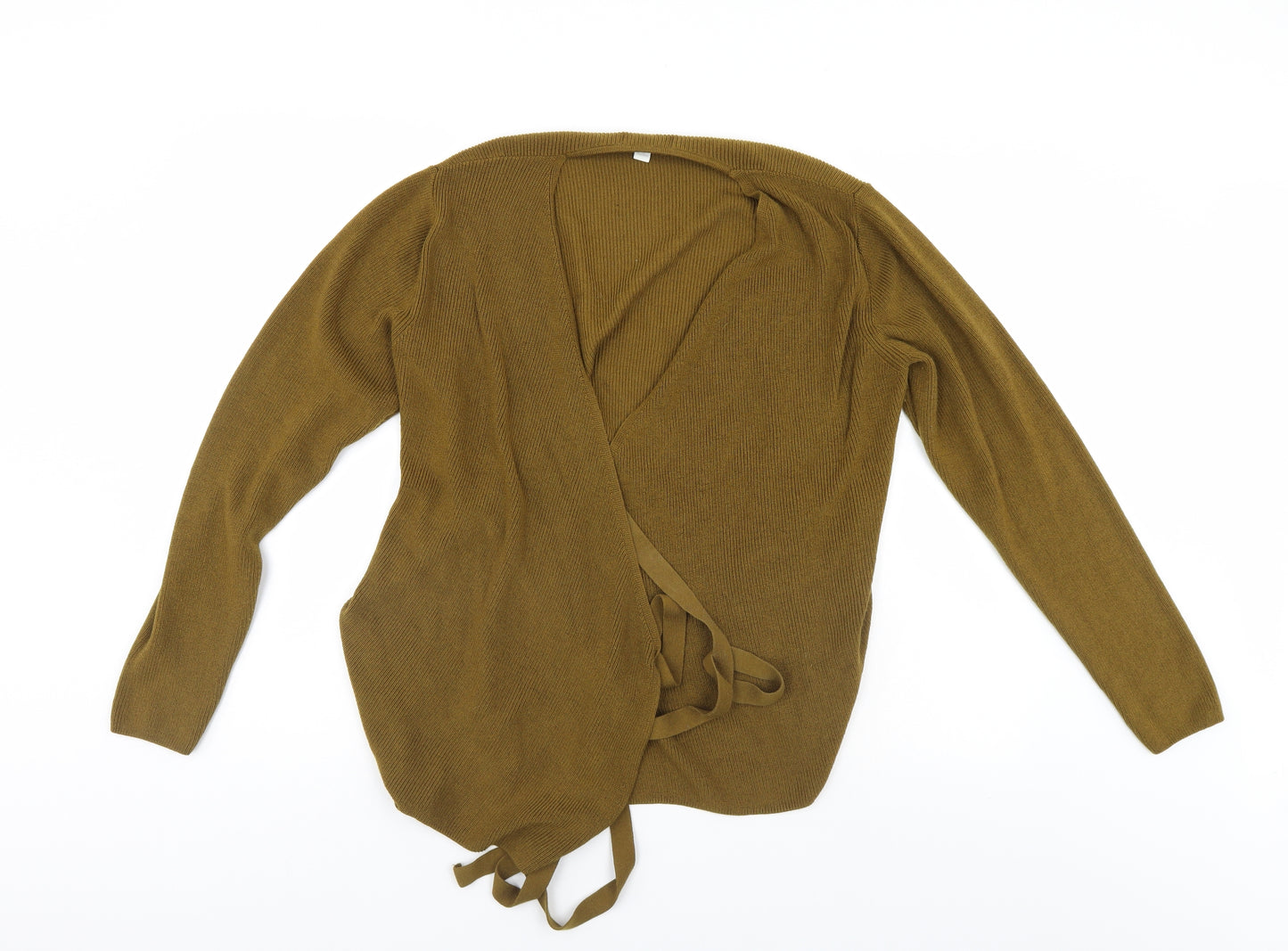 H&M Womens Gold   Cardigan Jumper Size L