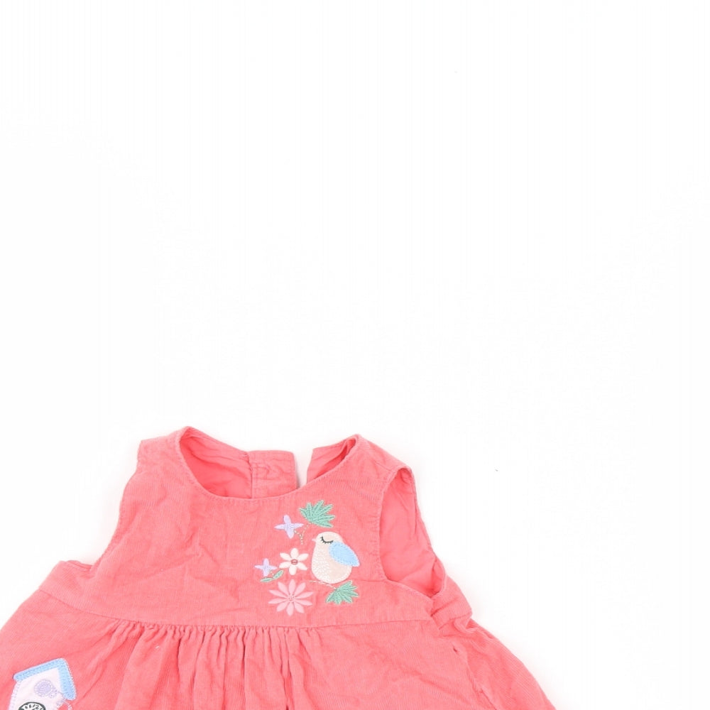 M&S Girls Pink   Tank Dress  Size 0-3 Months