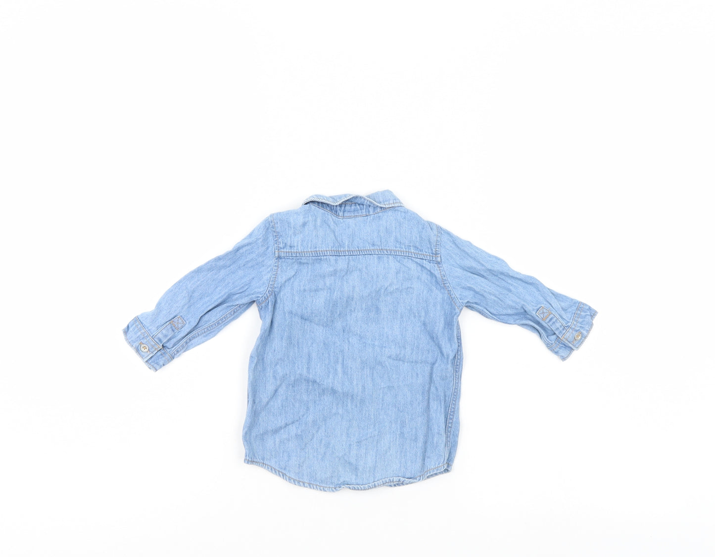 H&M Boys Blue  Denim Basic Button-Up Size 6-9 Months
