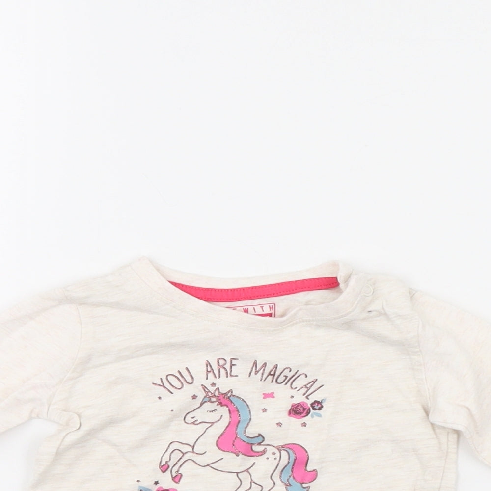 Primark Girls White   Basic Casual Size 6-9 Months