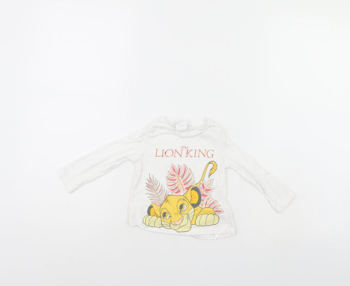 Disney Girls White Basic Casual Size 6-9 Months - Lion King