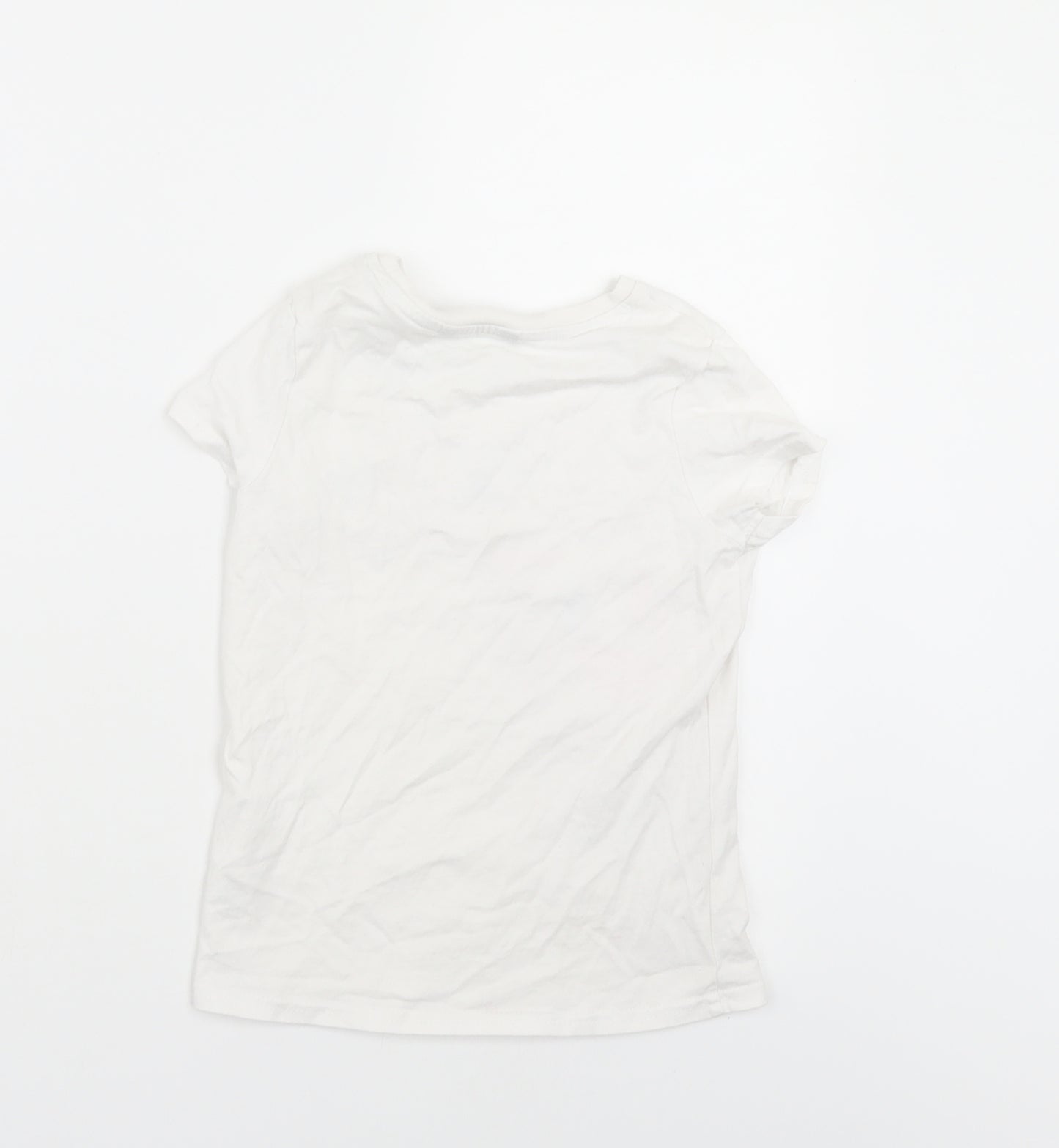 George Girls White   Basic T-Shirt Size 6-7 Years