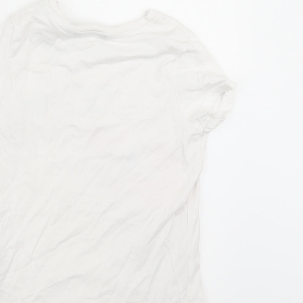 George Girls White   Basic T-Shirt Size 6-7 Years