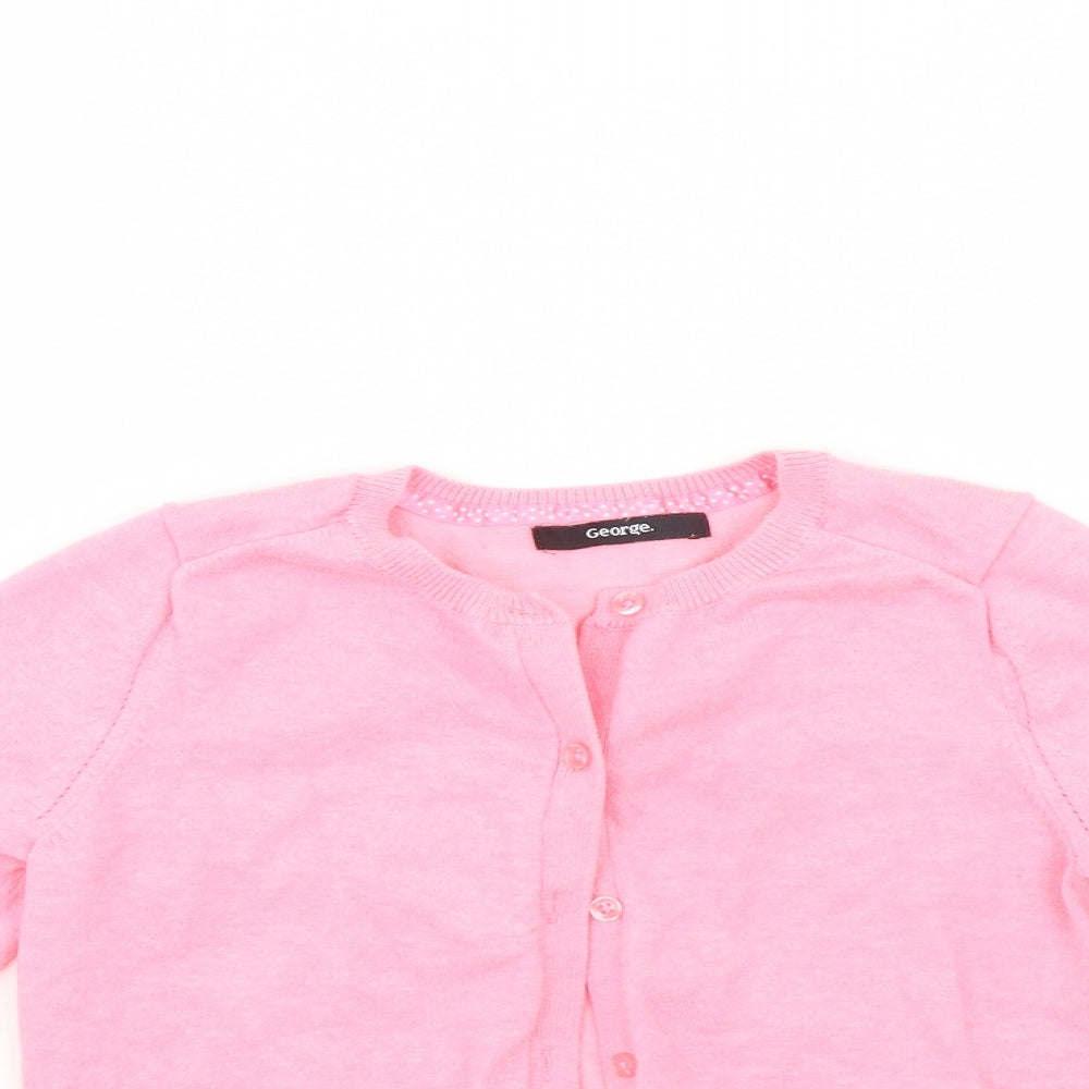 George Girls Pink   Cardigan Jumper Size 7-8 Years