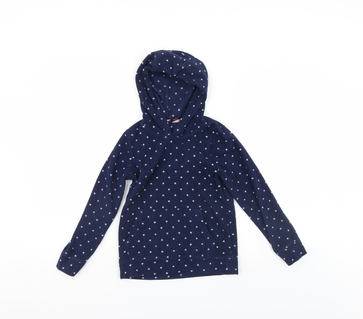 George Girls Blue Polka Dot  Pullover Hoodie Size 8-9 Years
