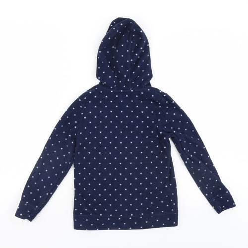 George Girls Blue Polka Dot  Pullover Hoodie Size 8-9 Years