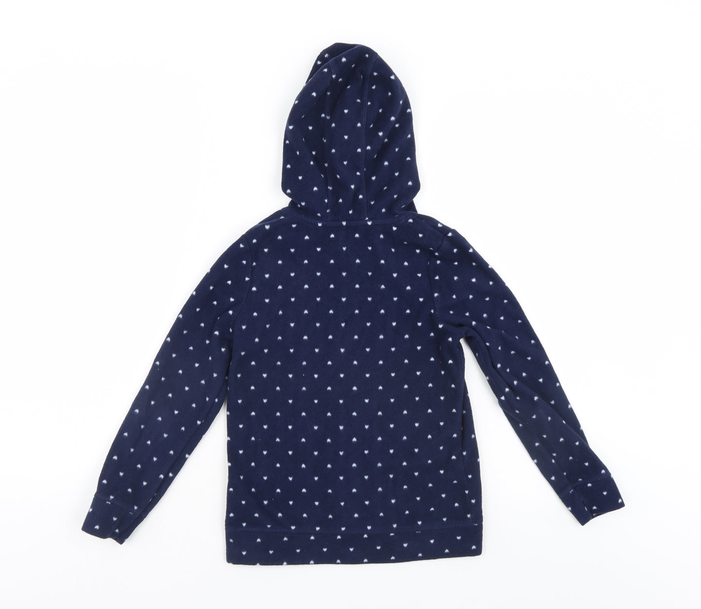George Girls Blue Polka Dot  Pullover Hoodie Size 8-9 Years