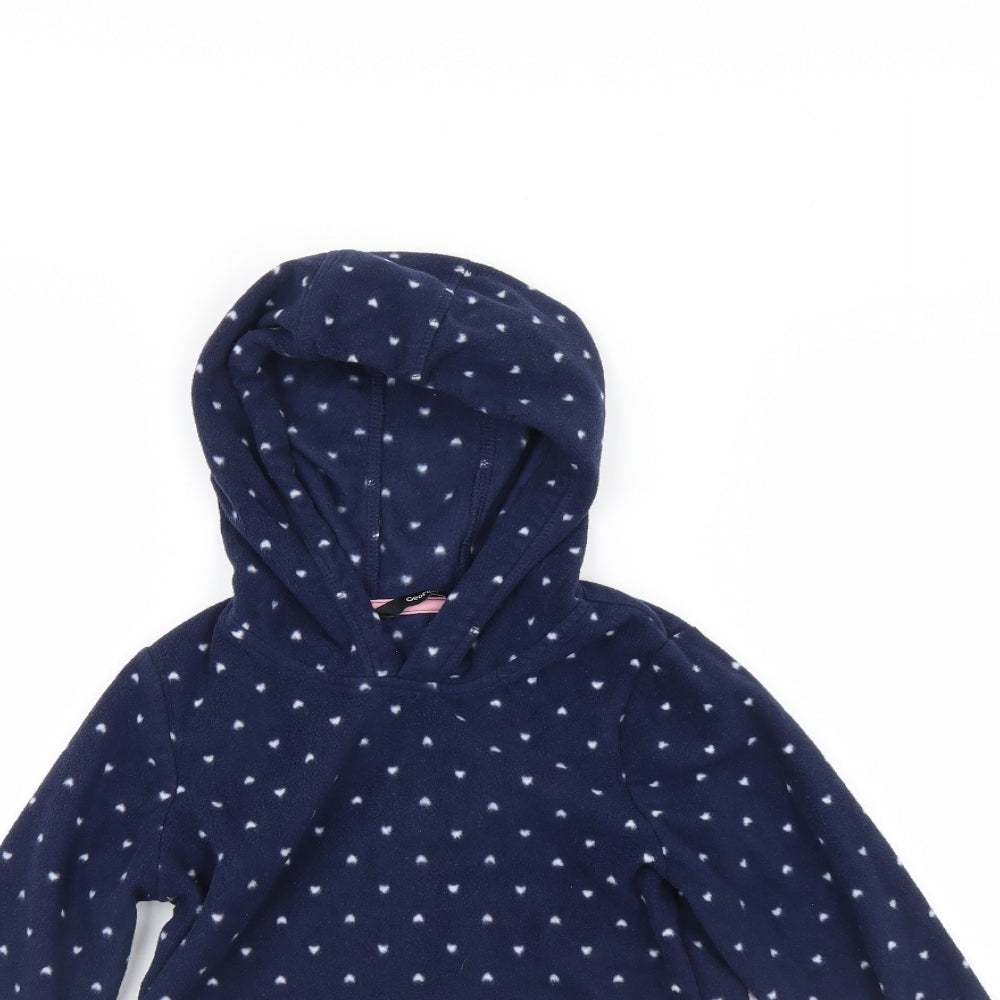 George Girls Blue Polka Dot  Pullover Hoodie Size 8-9 Years