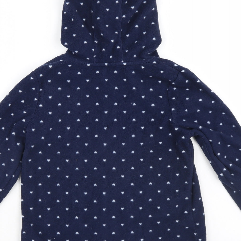 George Girls Blue Polka Dot  Pullover Hoodie Size 8-9 Years