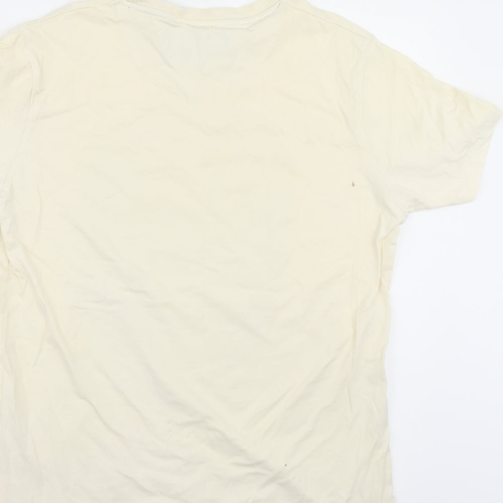 Nicholas Deakins Mens Ivory    T-Shirt Size L