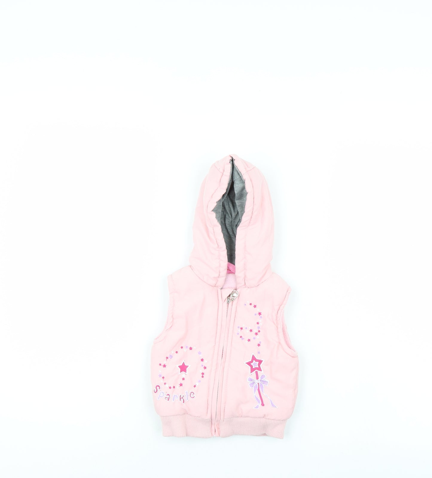 Cutey Couture Girls Pink   Gilet Jacket Size 6-9 Months