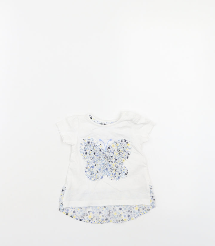 Lullaby Girls White   Basic T-Shirt Size 0-3 Months