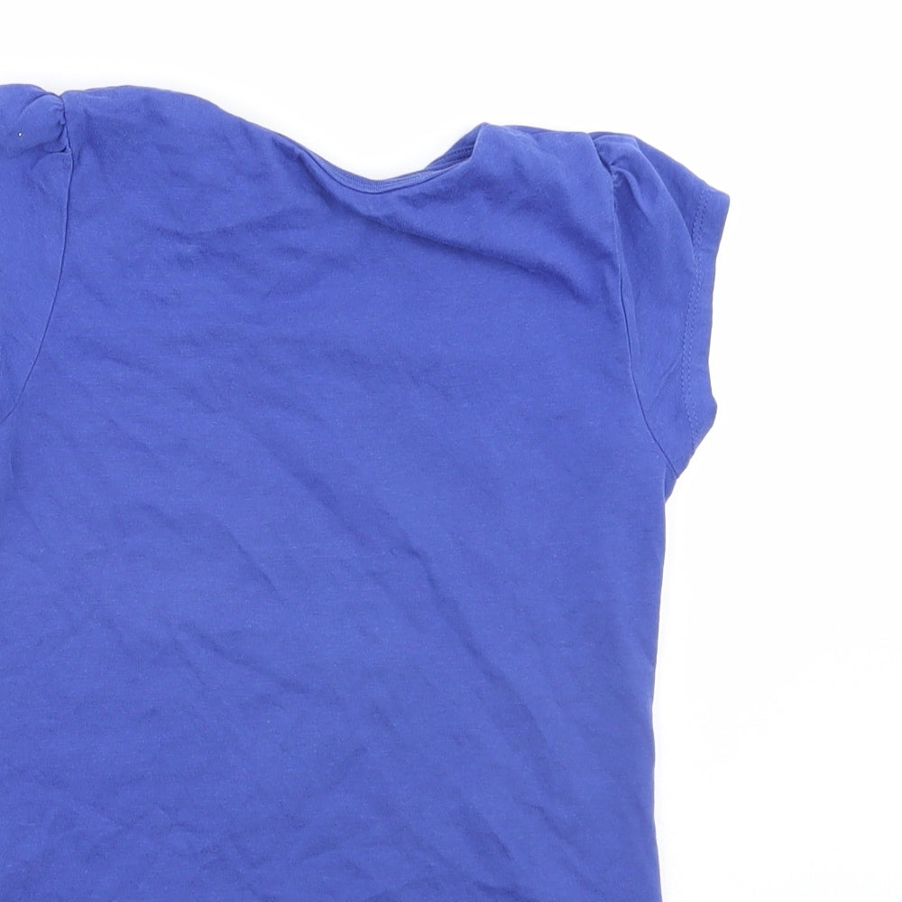 George Girls Blue   Basic T-Shirt Size 7-8 Years