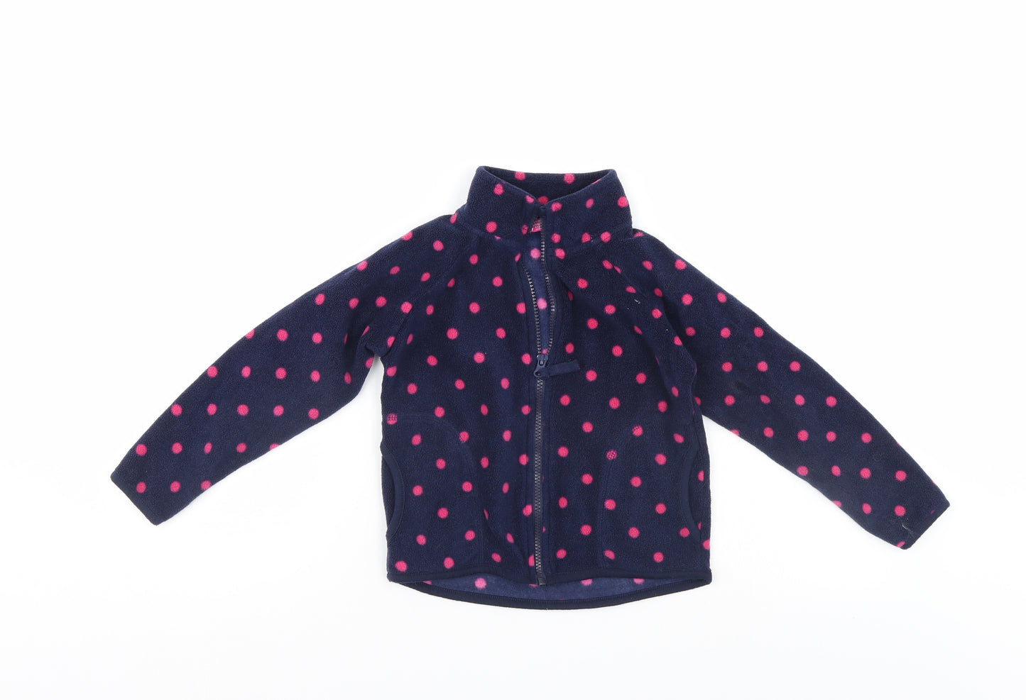 Young Dimention Girls Blue Polka Dot  Jacket  Size 5-6 Years