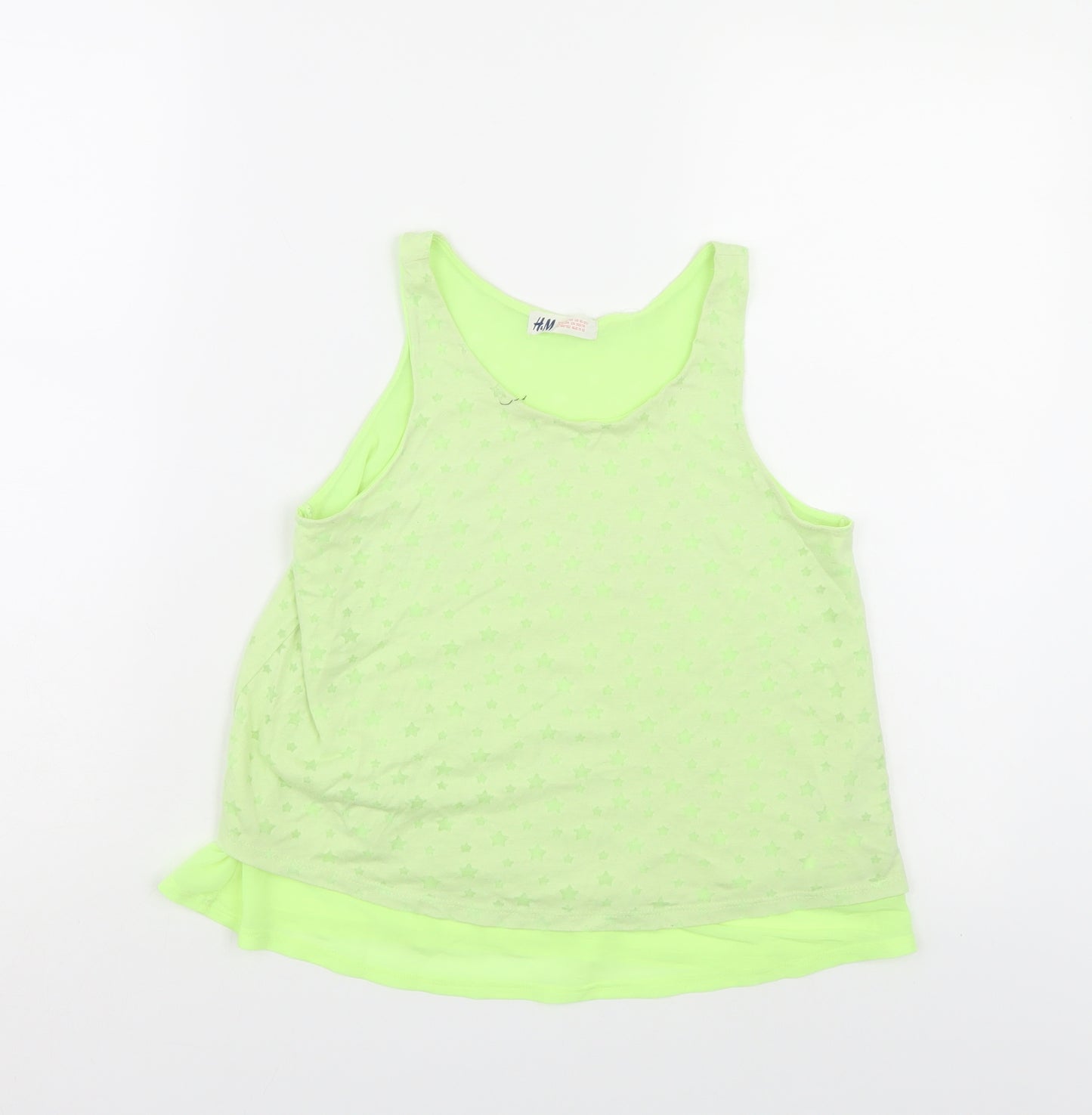 H&M Girls Green Polka Dot  Tunic Blouse Size 11-12 Years