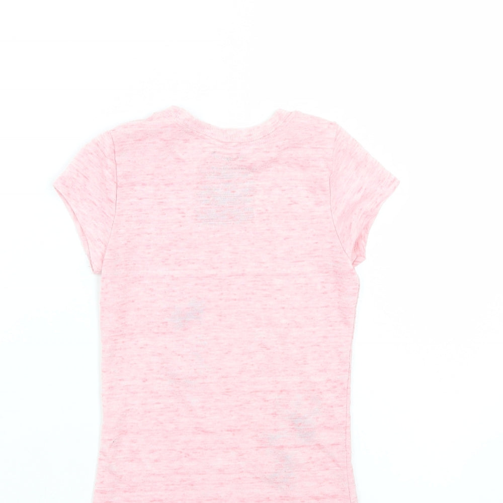 Disney Girls Pink   Basic T-Shirt Size 5-6 Years