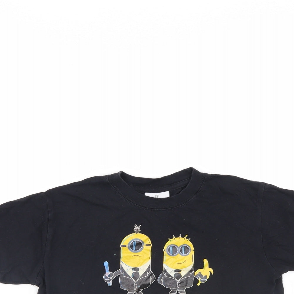 Otranto Boys Black   Basic T-Shirt Size 12 Years