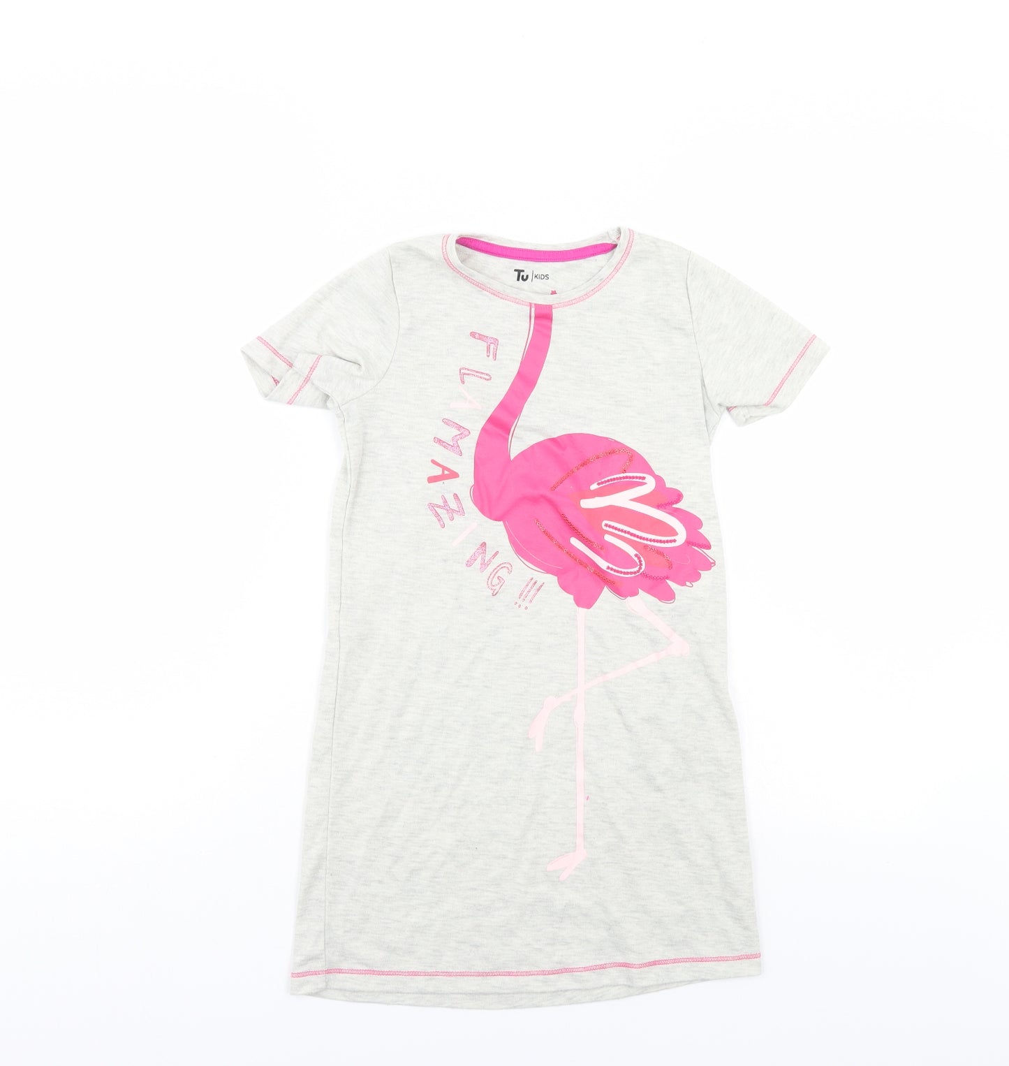 TU Girls Grey   T-Shirt Dress  Size 6-7 Years