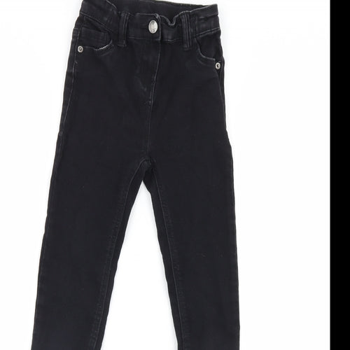 TU Girls Black  Denim Tapered Jeans Size 9 Years