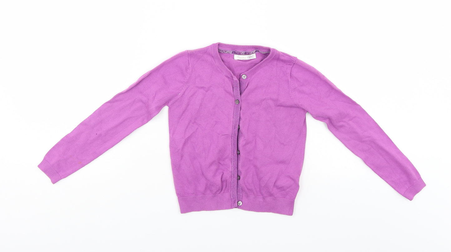 NEXT Girls Purple   Cardigan Jumper Size 7 Years