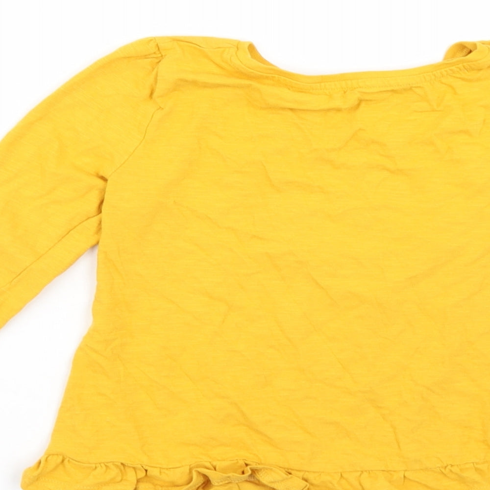 Nutmeg Girls Yellow   Basic T-Shirt Size 9-10 Years