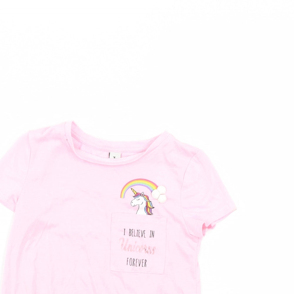 TU Girls Pink   Wrap T-Shirt Size 9 Years