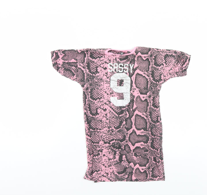 Studio Girls Multicoloured Animal Print  Basic T-Shirt Size 8-9 Years