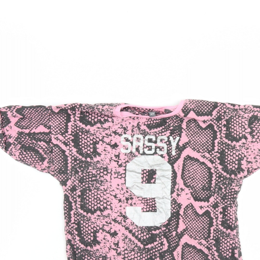 Studio Girls Multicoloured Animal Print  Basic T-Shirt Size 8-9 Years