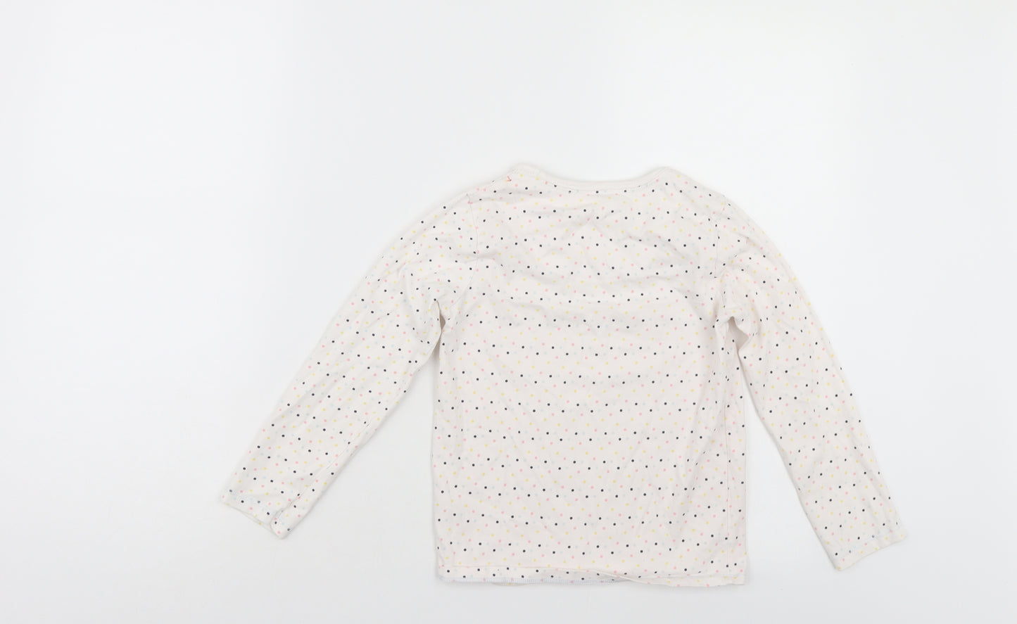 TU Girls White Polka Dot  Top Pyjama Top Size 6-7 Years