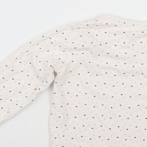 TU Girls White Polka Dot  Top Pyjama Top Size 6-7 Years