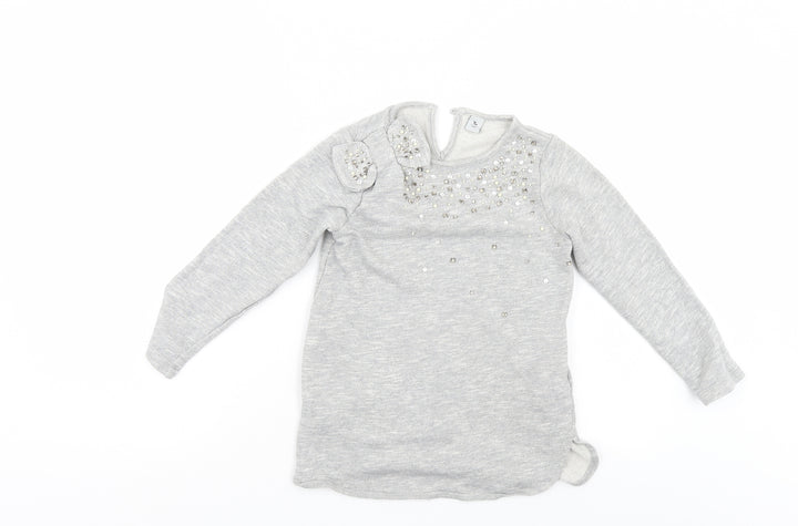TU Girls Grey   Pullover Sweatshirt Size 7 Years