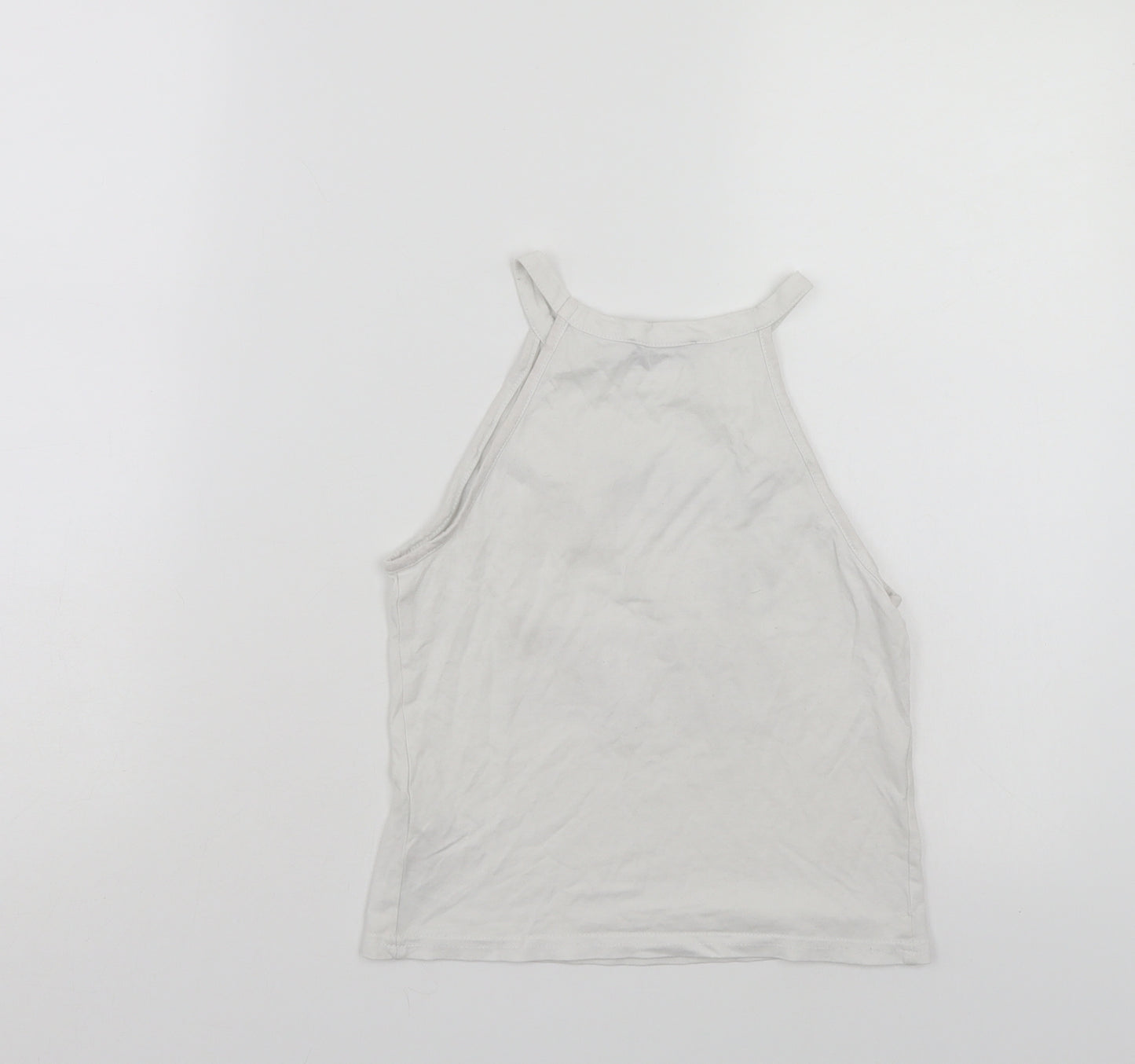 915 Girls White   Basic Tank Size 12-13 Years
