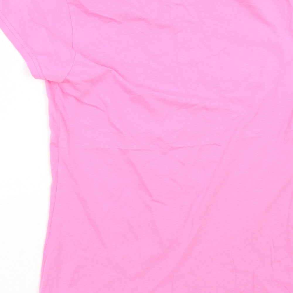 Gilden Womens Pink   Basic T-Shirt Size S