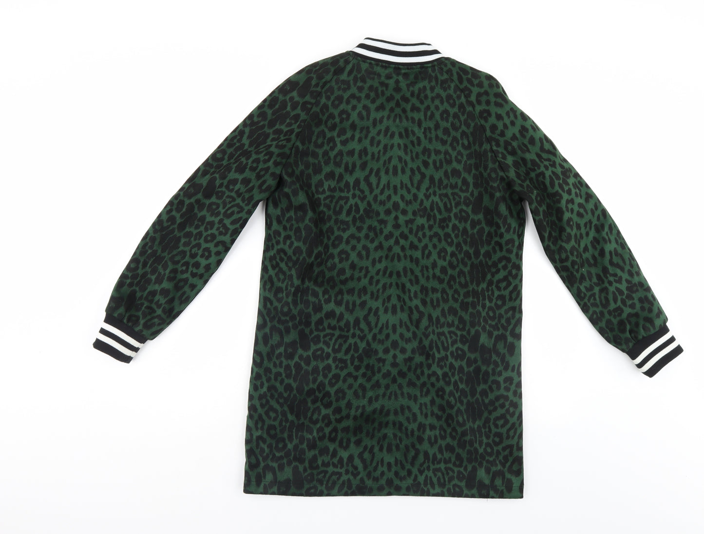 Elli White Womens Green Animal Print  Jacket  Size S