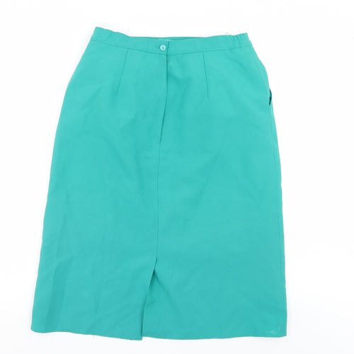 Preworn Womens Green   A-Line Skirt Size 28 in