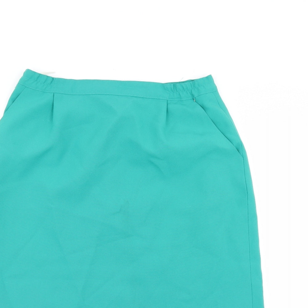 Preworn Womens Green   A-Line Skirt Size 28 in