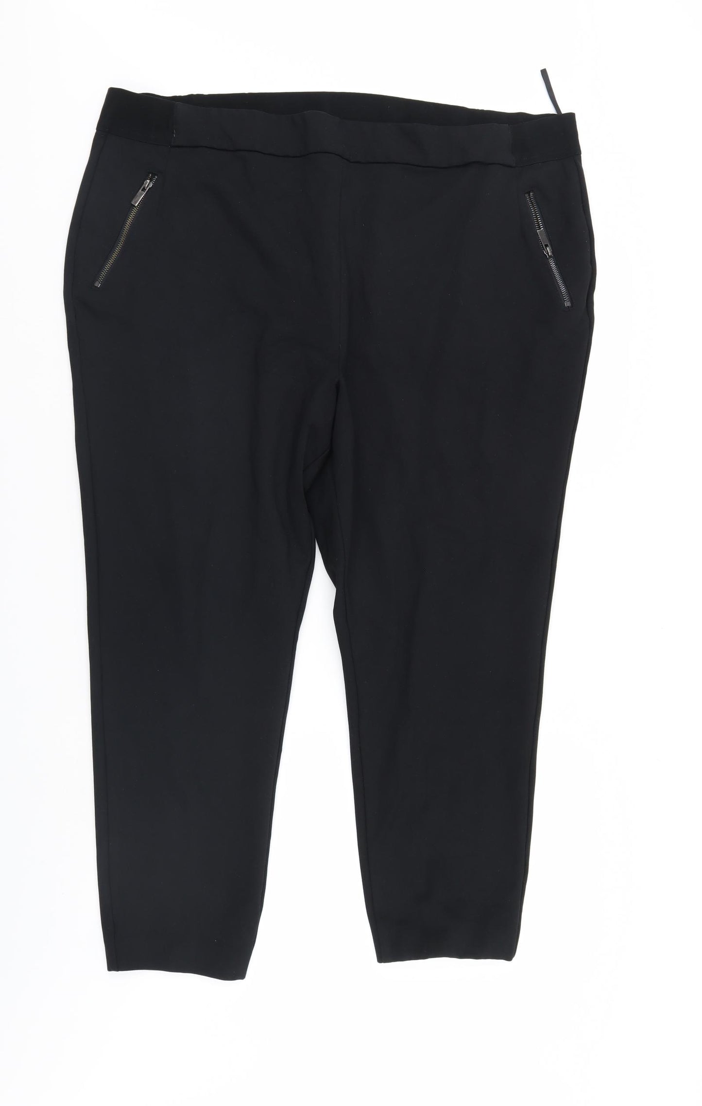 M&S Womens Black   Trousers  Size 26 L26 in